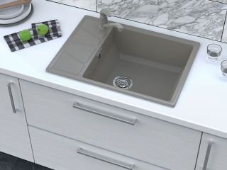 Мойка кухонная GranFest Иней Vertex V-680 L иней